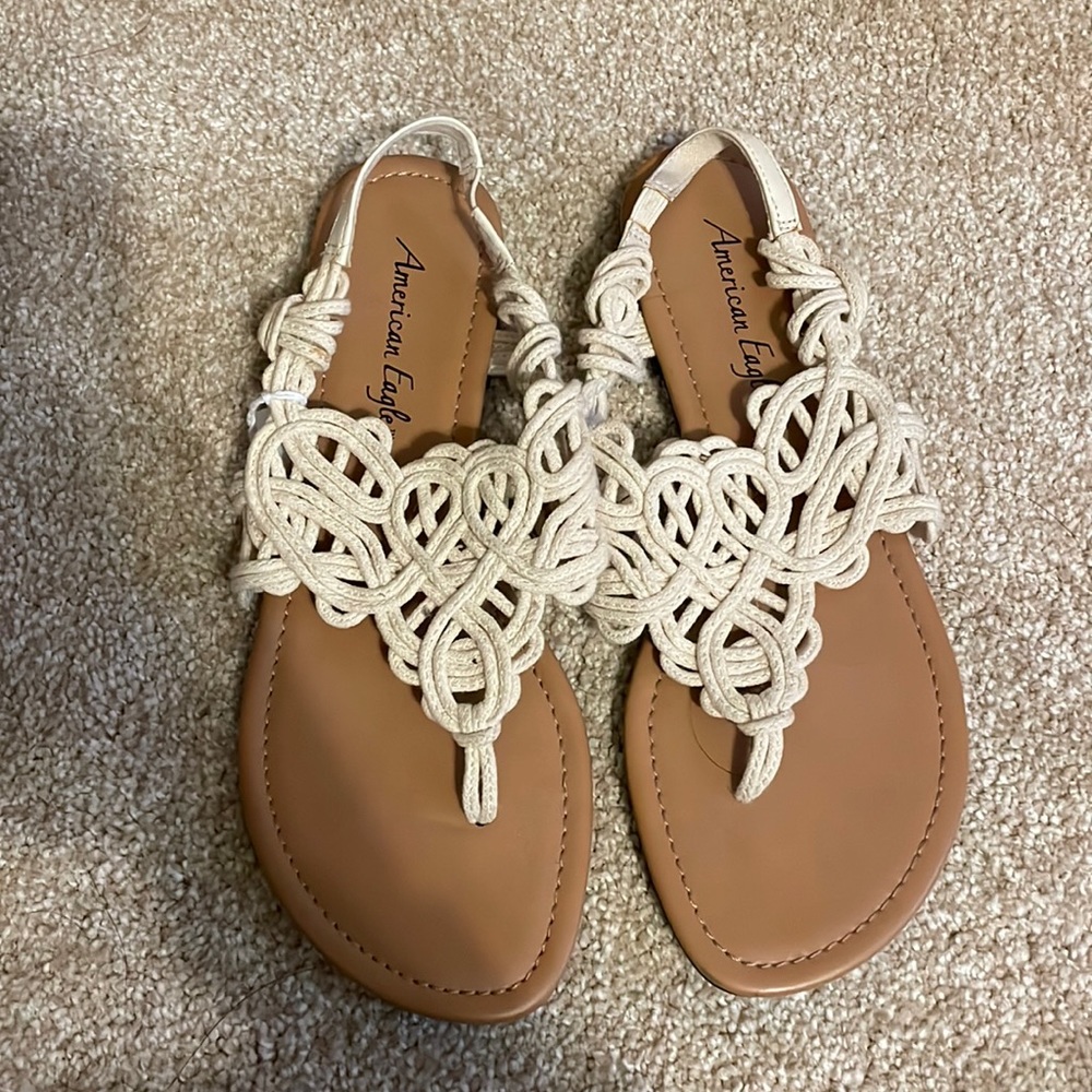 Macrame-like sandals